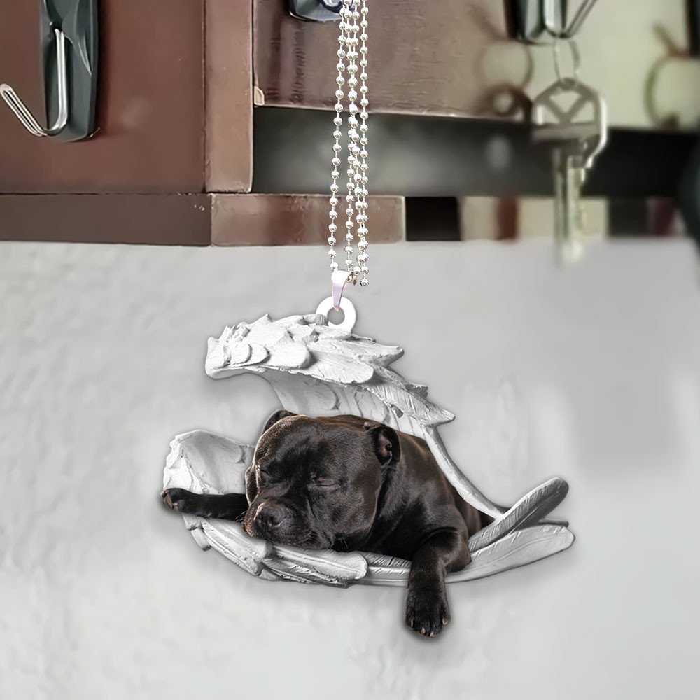 American Staffordshire Terrier-2022 Sleeping Angel-Two Sided Ornament