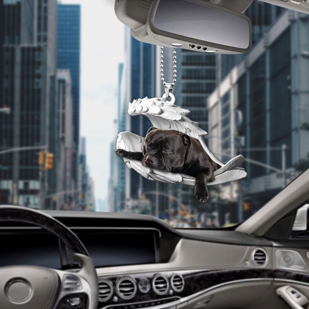 American Staffordshire Terrier-2022 Sleeping Angel-Two Sided Ornament