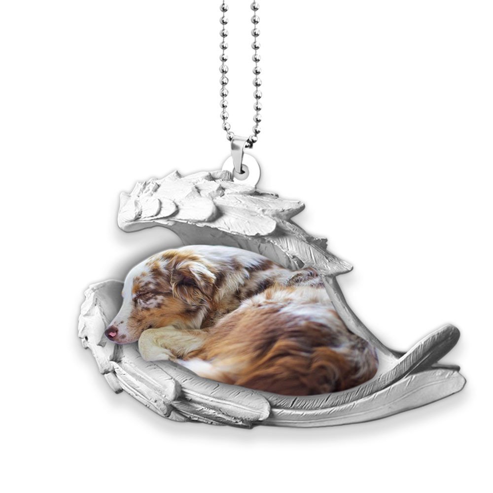 Australian Shepherd-2022 Sleeping Angel-Two Sided Ornament