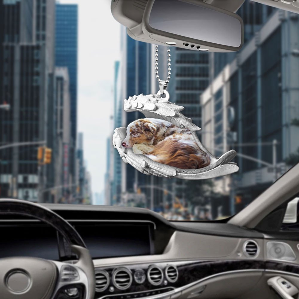 Australian Shepherd-2022 Sleeping Angel-Two Sided Ornament