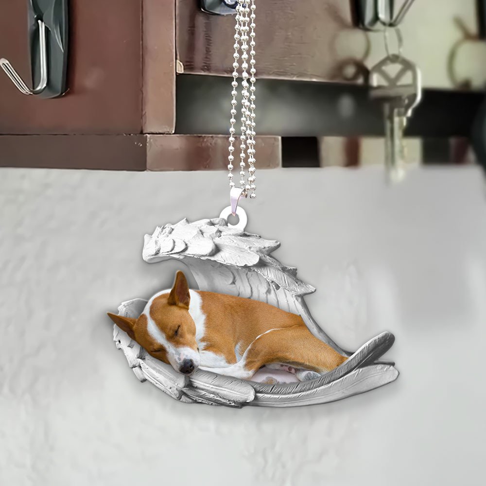 Basenji-2022 Sleeping Angel-Two Sided Ornament
