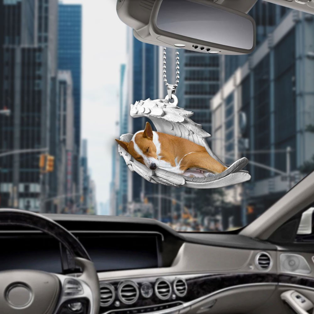 Basenji-2022 Sleeping Angel-Two Sided Ornament