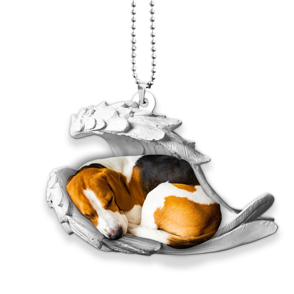 Beagle-2022 Sleeping Angel-Two Sided Ornament