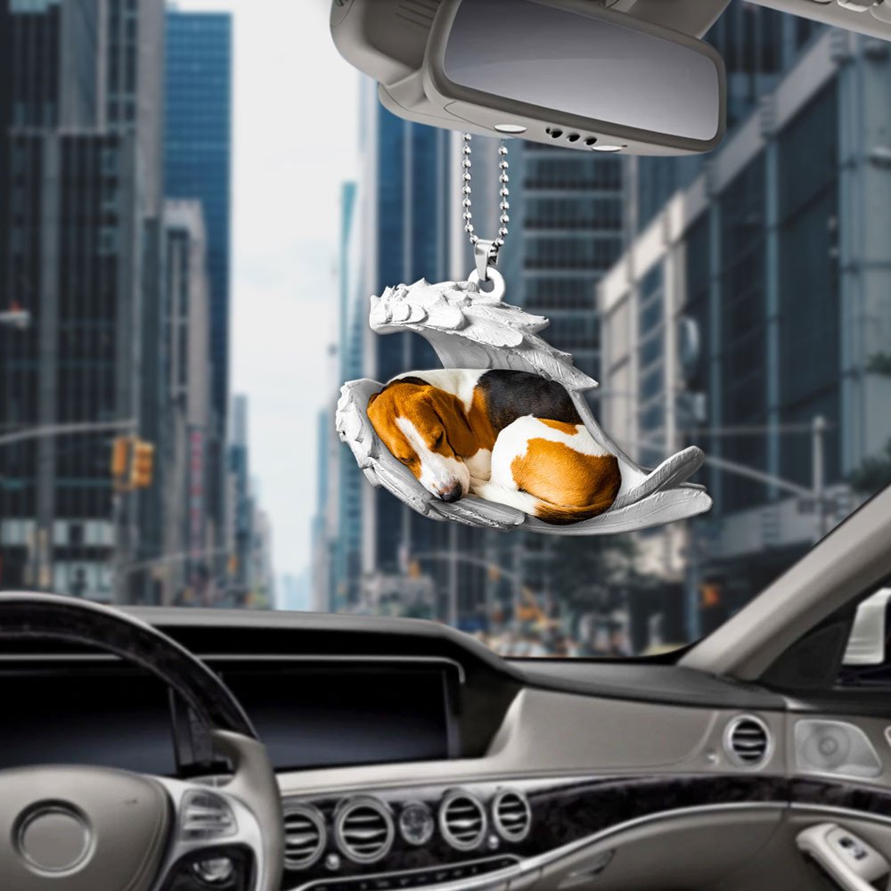 Beagle-2022 Sleeping Angel-Two Sided Ornament