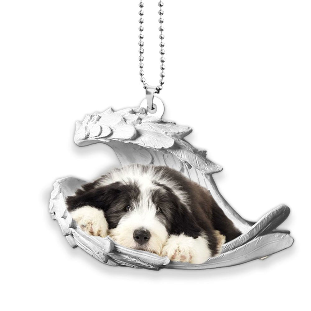 Bearded Collie-2022 Sleeping Angel-Two Sided Ornament