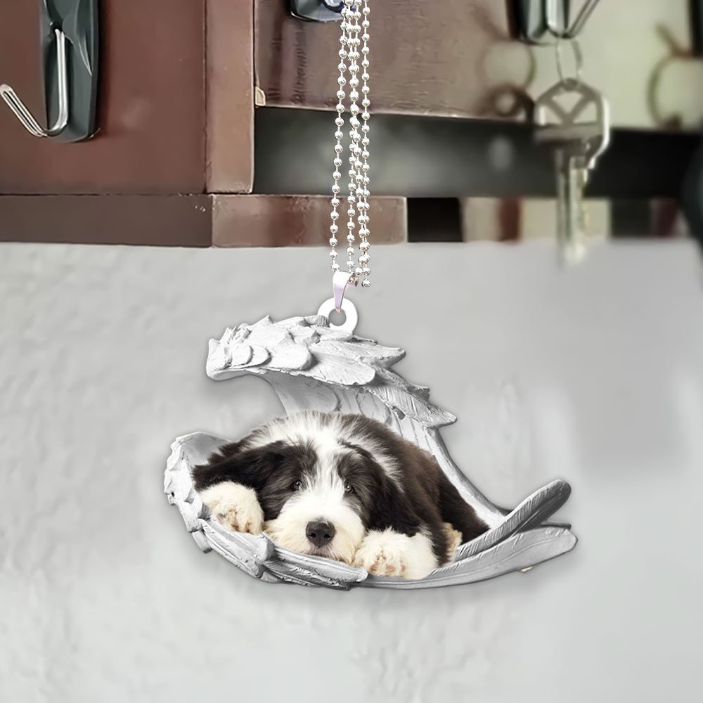 Bearded Collie-2022 Sleeping Angel-Two Sided Ornament