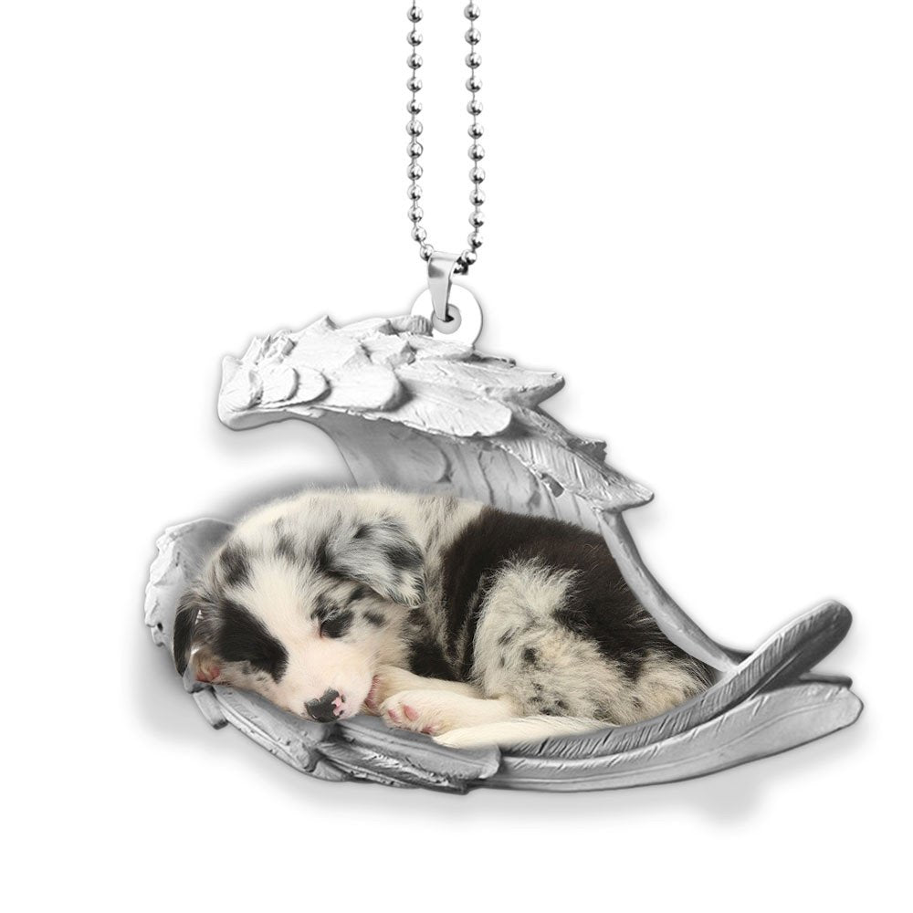 Border Collie-2022 Sleeping Angel-Two Sided Ornament