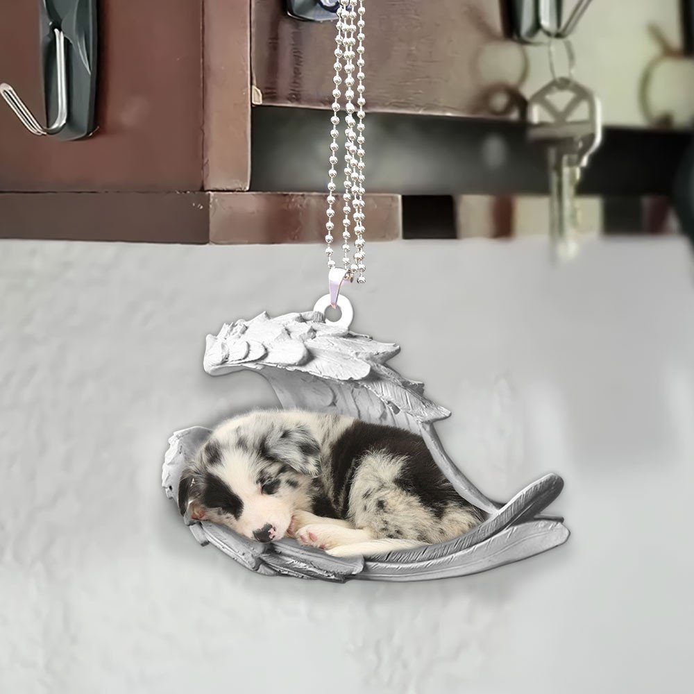 Border Collie-2022 Sleeping Angel-Two Sided Ornament