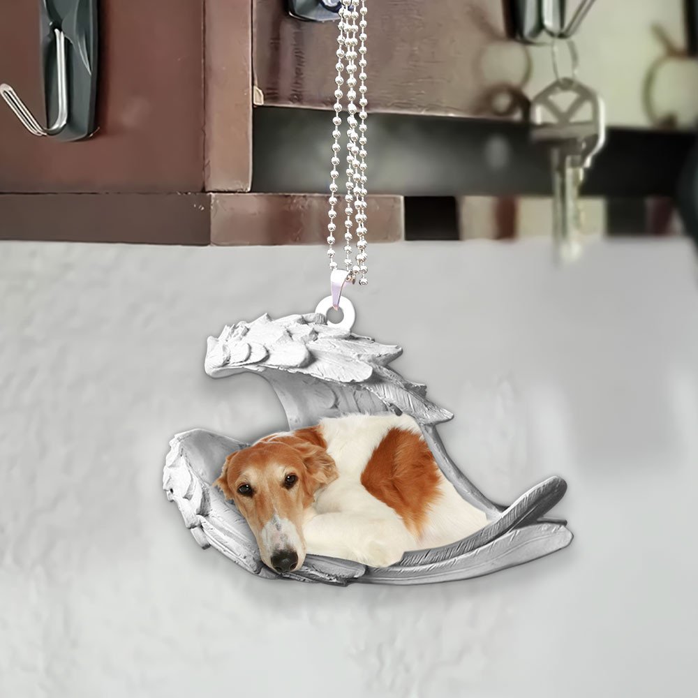 Borzoi-2022 Sleeping Angel-Two Sided Ornament