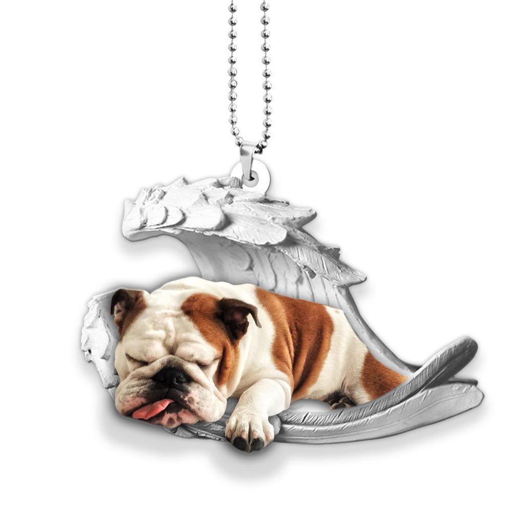 Bulldog-2022 Sleeping Angel-Two Sided Ornament