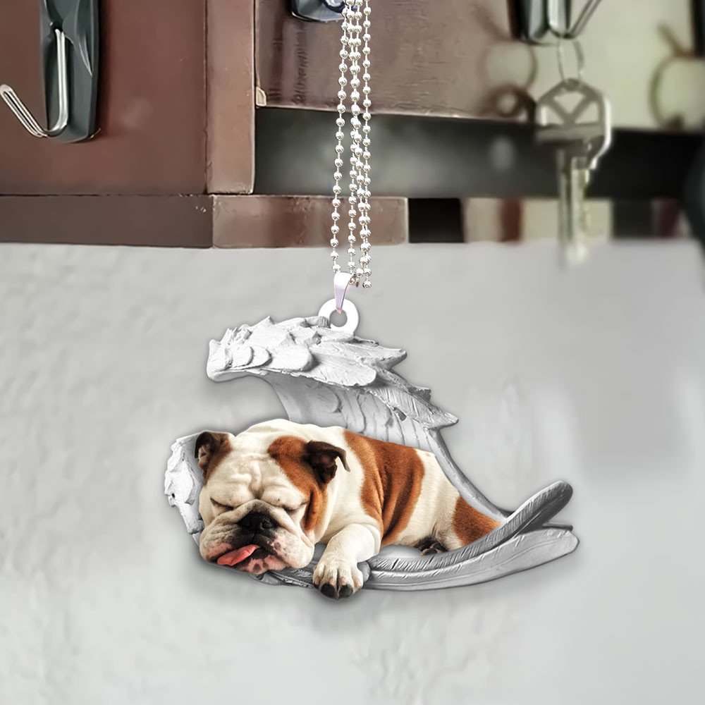 Bulldog-2022 Sleeping Angel-Two Sided Ornament
