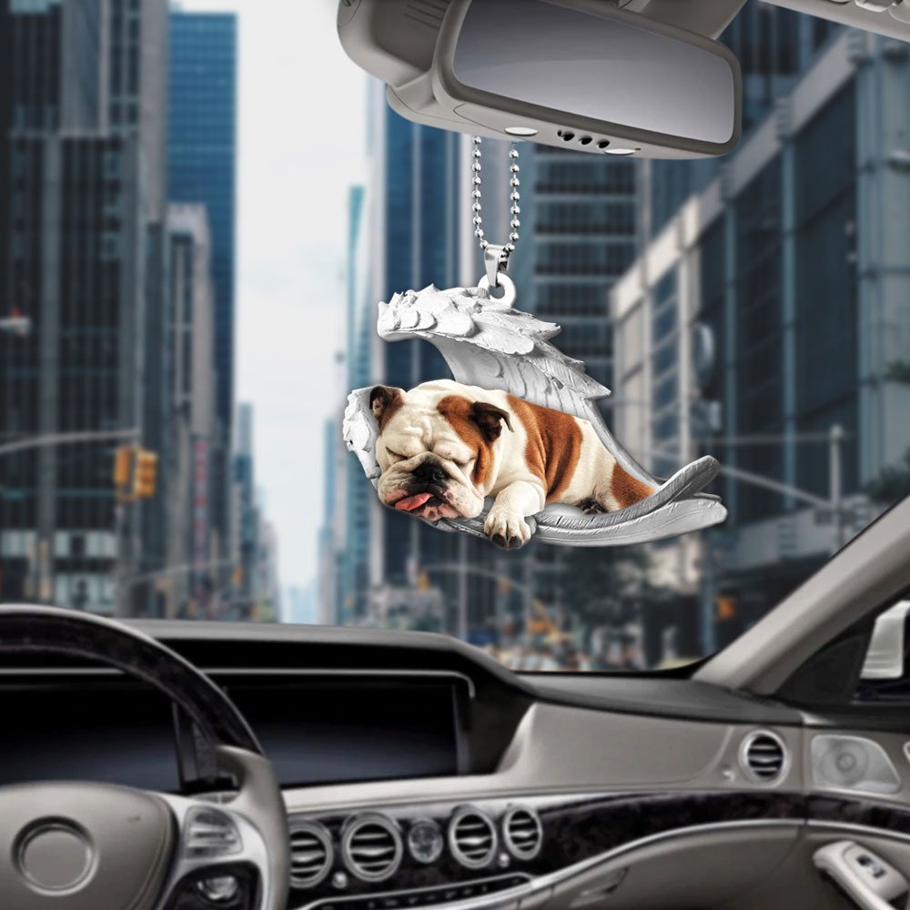 Bulldog-2022 Sleeping Angel-Two Sided Ornament