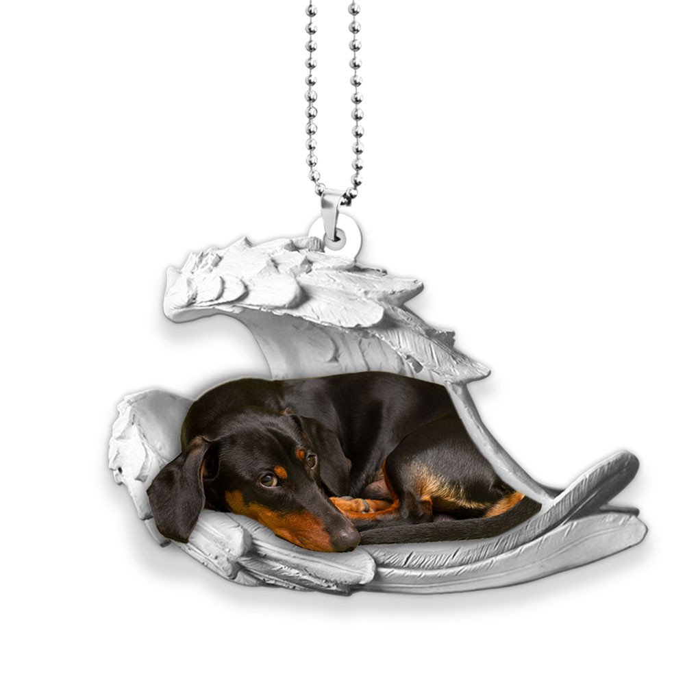Dachshund-2022 Sleeping Angel-Two Sided Ornament