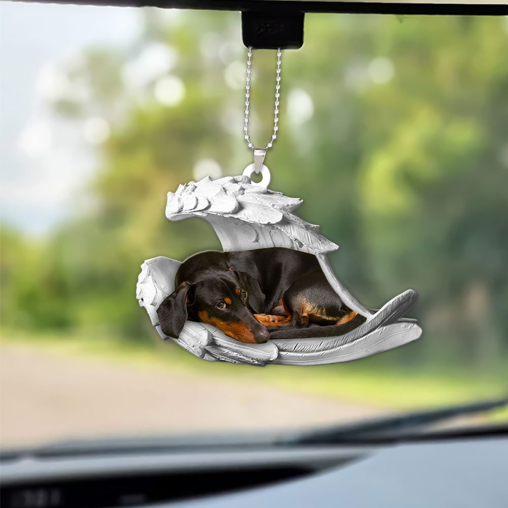 Dachshund-2022 Sleeping Angel-Two Sided Ornament