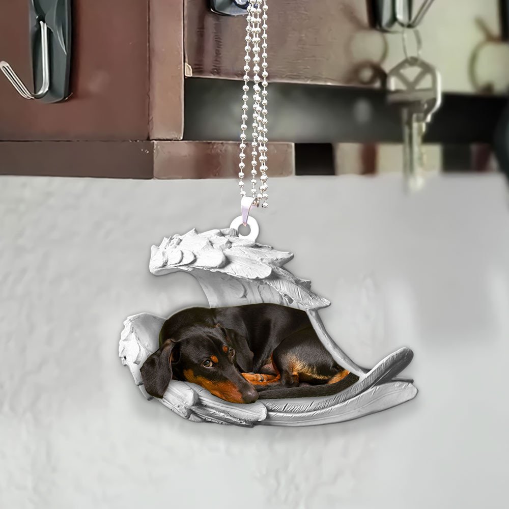 Dachshund-2022 Sleeping Angel-Two Sided Ornament