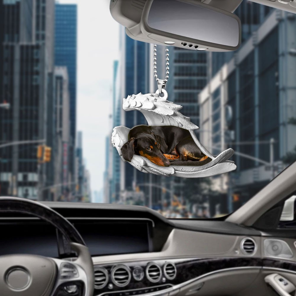 Dachshund-2022 Sleeping Angel-Two Sided Ornament