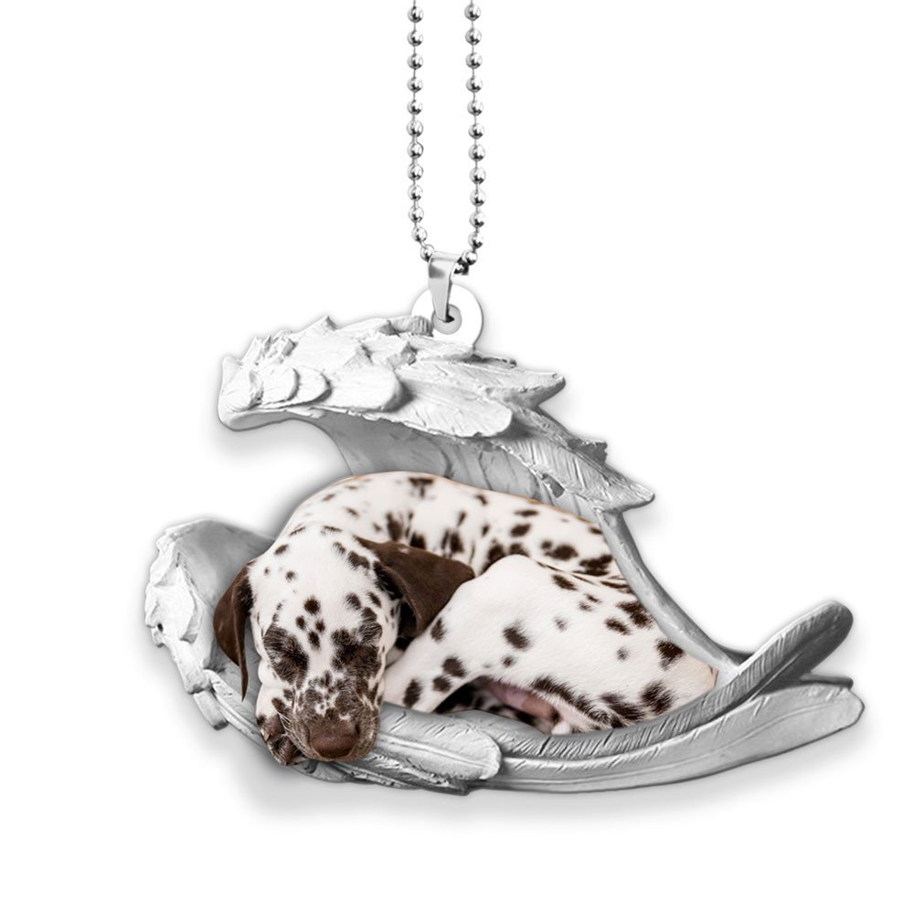 Dalmatian-2022 Sleeping Angel-Two Sided Ornament
