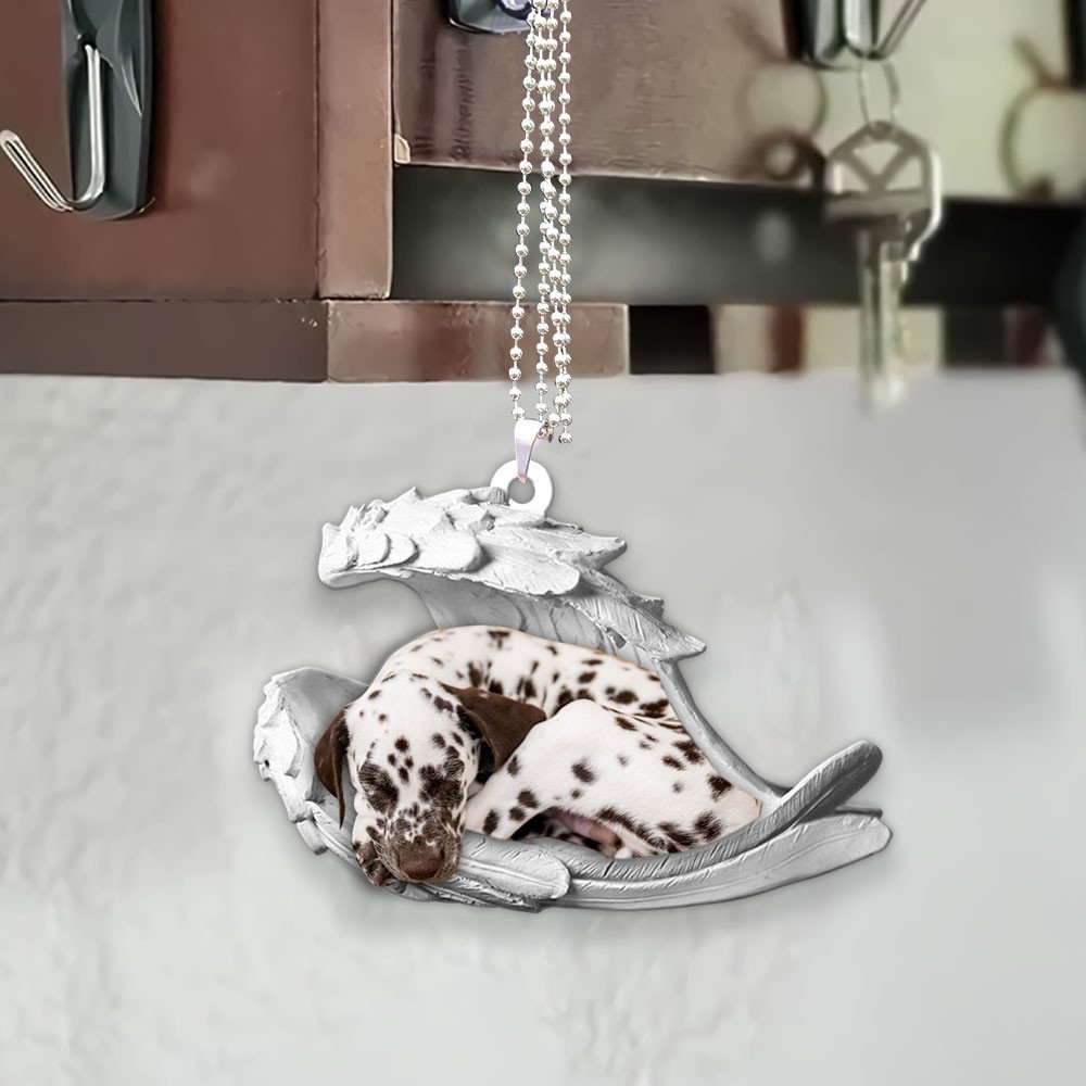 Dalmatian-2022 Sleeping Angel-Two Sided Ornament