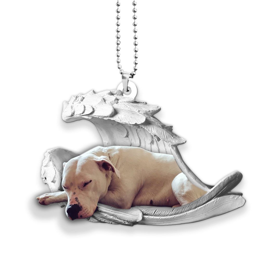 Dogo Argentino-2022 Sleeping Angel-Two Sided Ornament