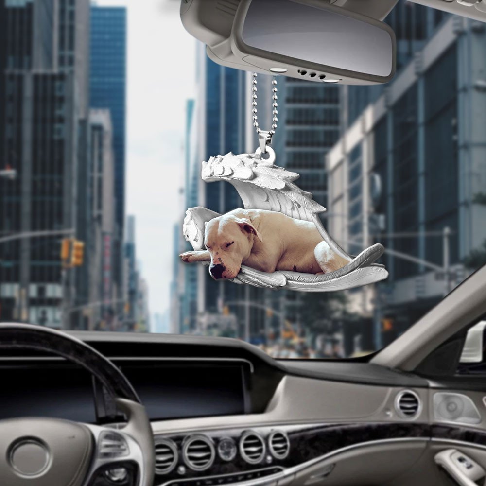 Dogo Argentino-2022 Sleeping Angel-Two Sided Ornament