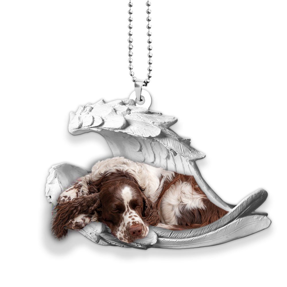 English Springer Spaniel-2022 Sleeping Angel-Two Sided Ornament