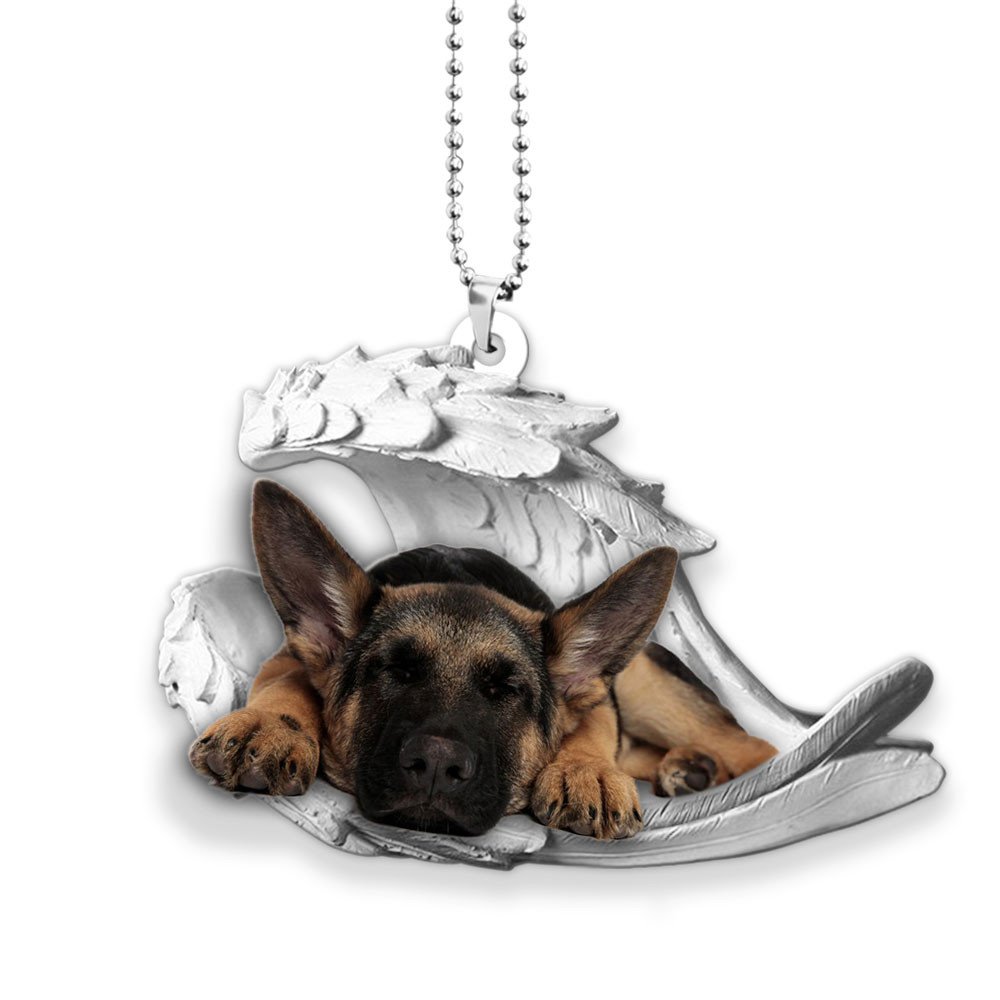 German Shepherd-2022 Sleeping Angel-Two Sided Ornament