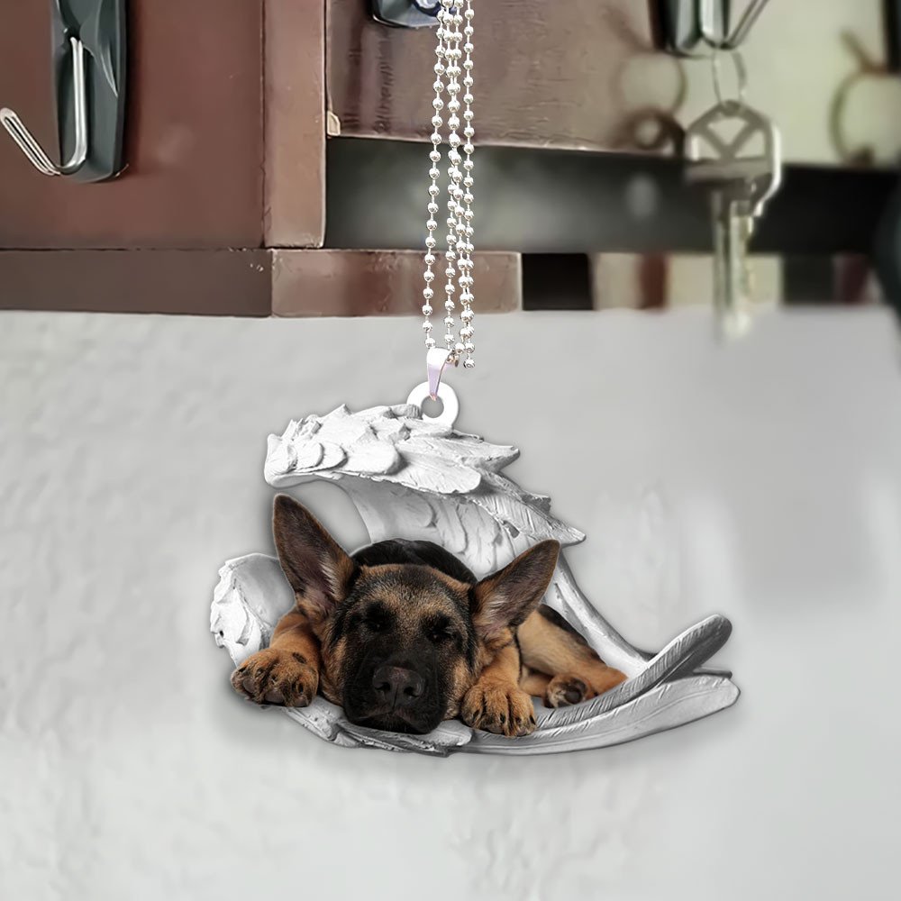 German Shepherd-2022 Sleeping Angel-Two Sided Ornament