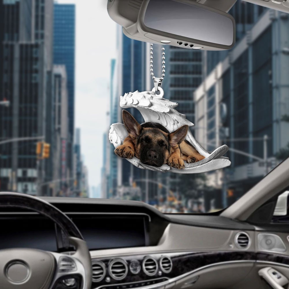 German Shepherd-2022 Sleeping Angel-Two Sided Ornament