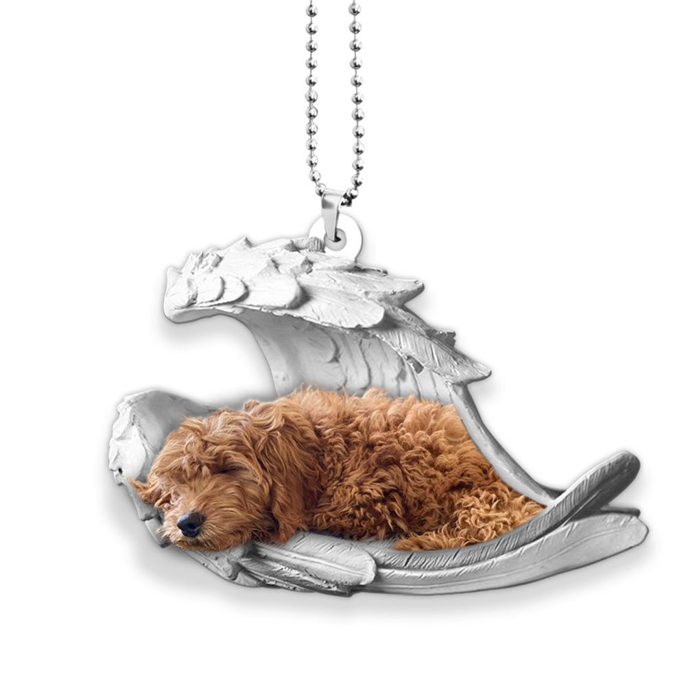 Goldendoodle-2022 Sleeping Angel-Two Sided Ornament