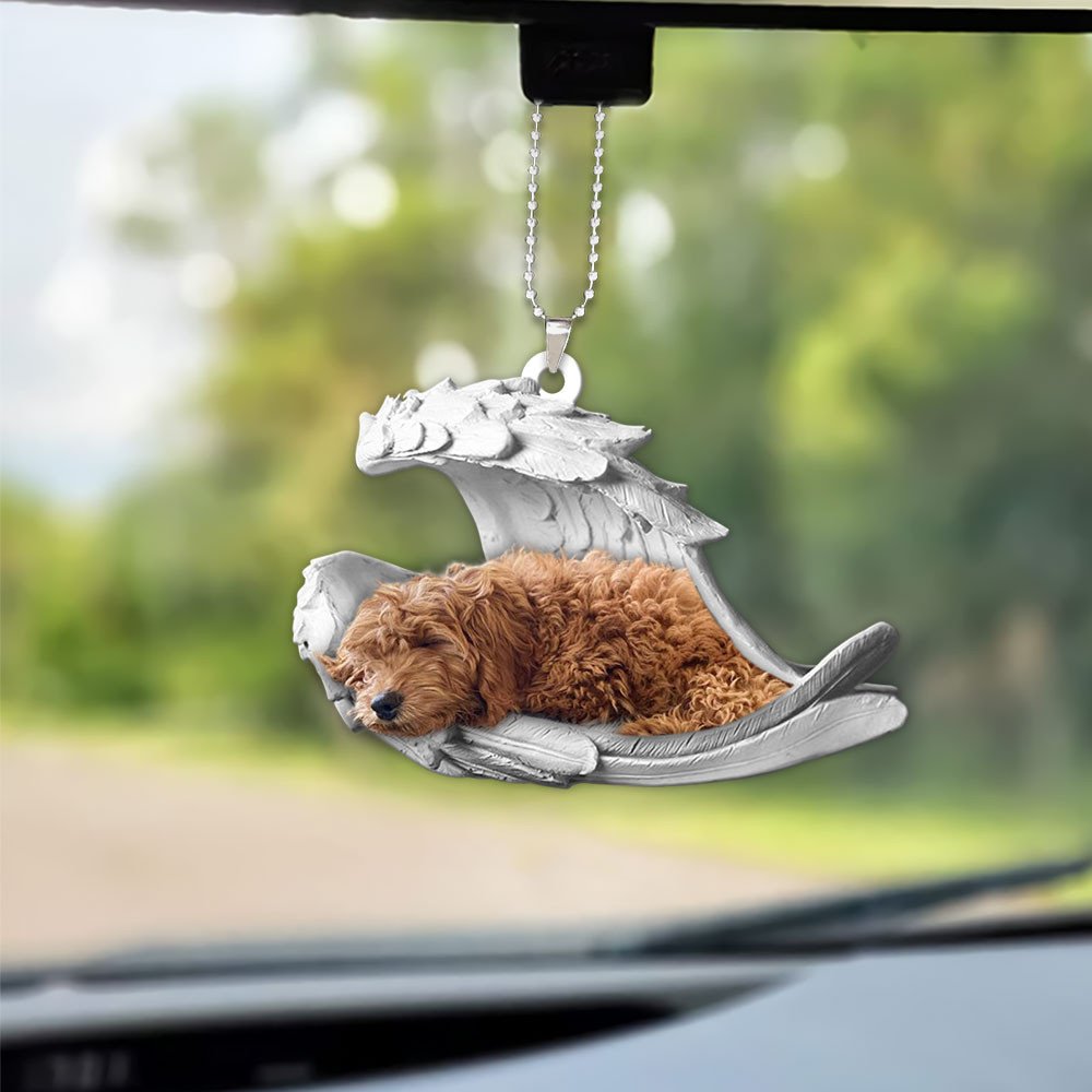 Goldendoodle-2022 Sleeping Angel-Two Sided Ornament