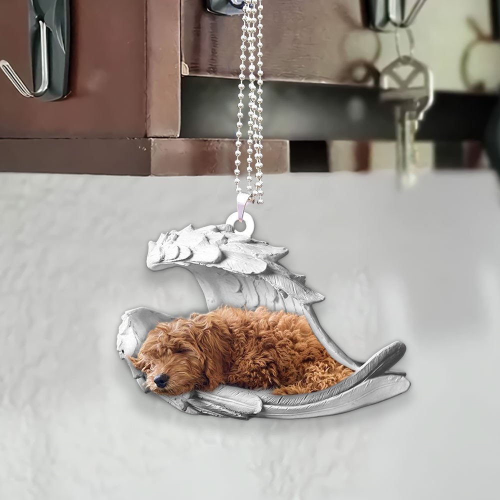 Goldendoodle-2022 Sleeping Angel-Two Sided Ornament
