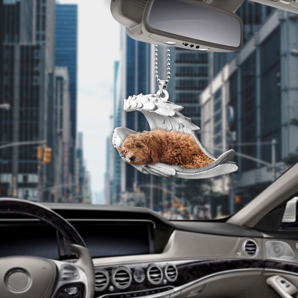 Goldendoodle-2022 Sleeping Angel-Two Sided Ornament