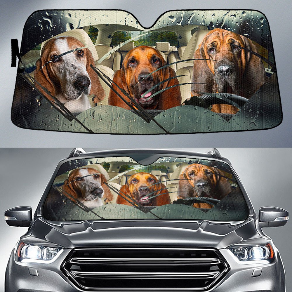 Bloodhound-Rainy Driving Car Sun Shade Cover Auto Windshield