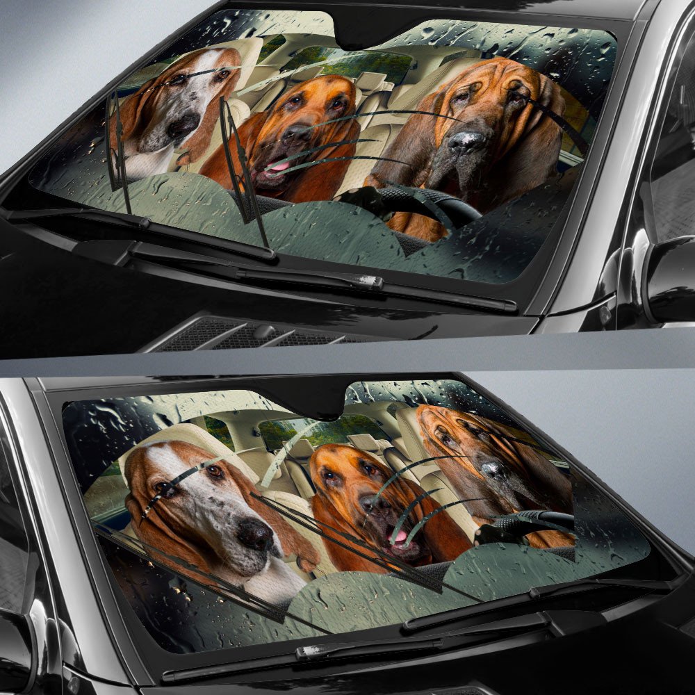 Bloodhound-Rainy Driving Car Sun Shade Cover Auto Windshield