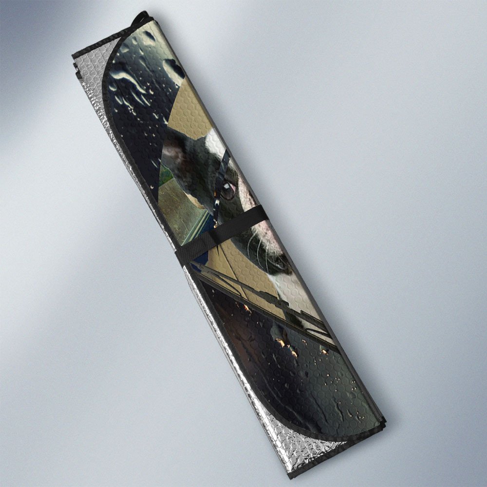 Boston Terrier-Rainy Driving Car Sun Shade Cover Auto Windshield