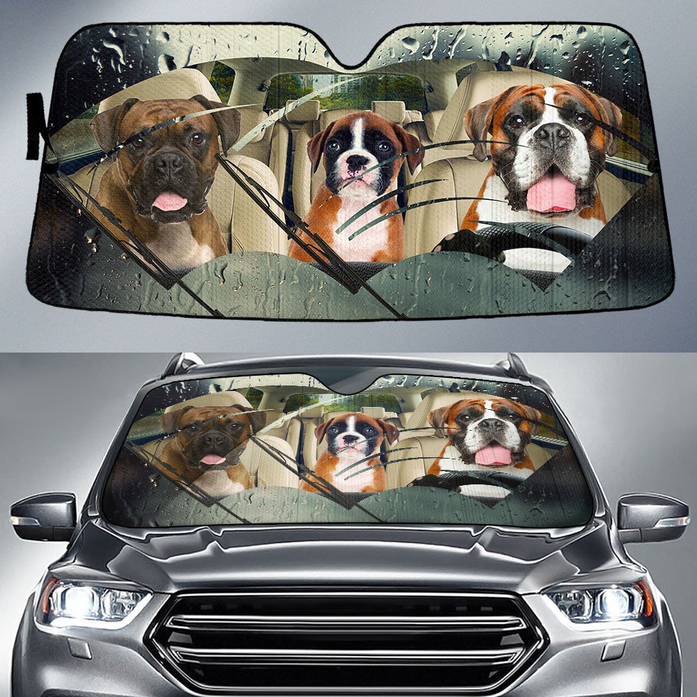 Boxer-Rainy Driving Car Sun Shade Cover Auto Windshield