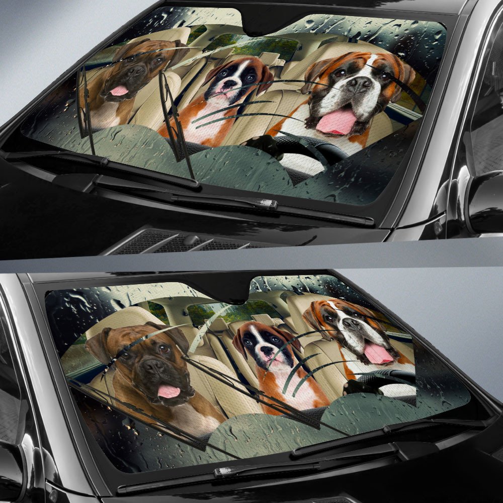 Boxer-Rainy Driving Car Sun Shade Cover Auto Windshield