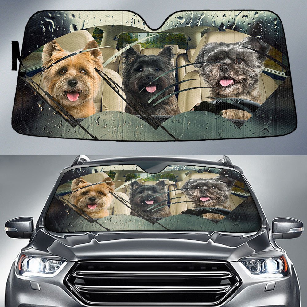 Cairn Terrier-Rainy Driving Car Sun Shade Cover Auto Windshield