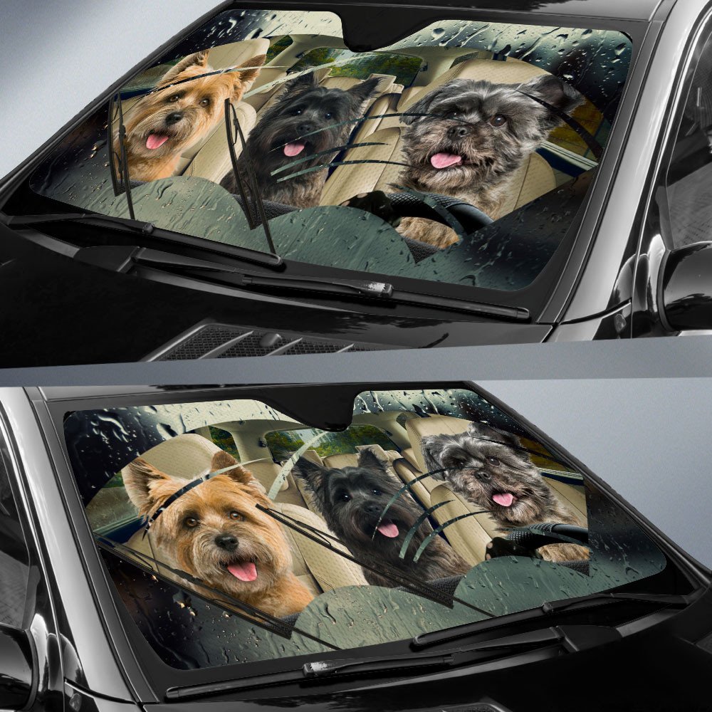 Cairn Terrier-Rainy Driving Car Sun Shade Cover Auto Windshield