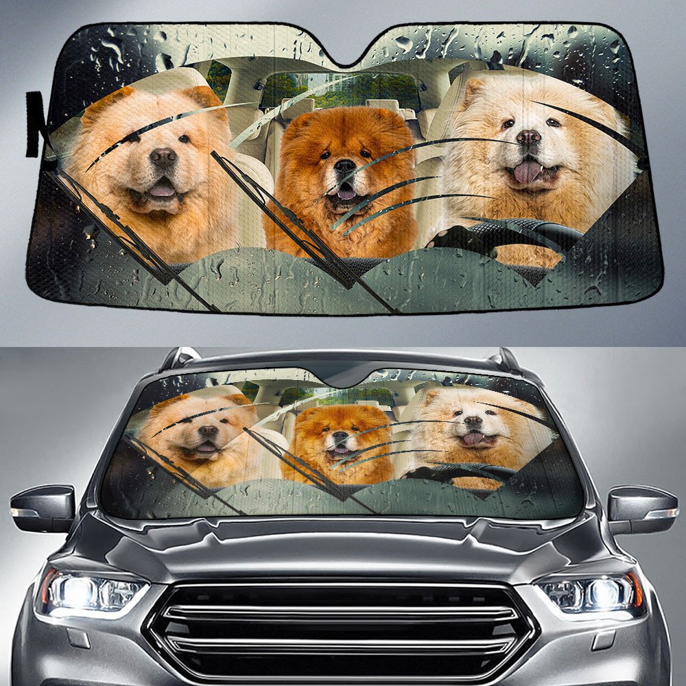 Chow Chow-Rainy Driving Car Sun Shade Cover Auto Windshield
