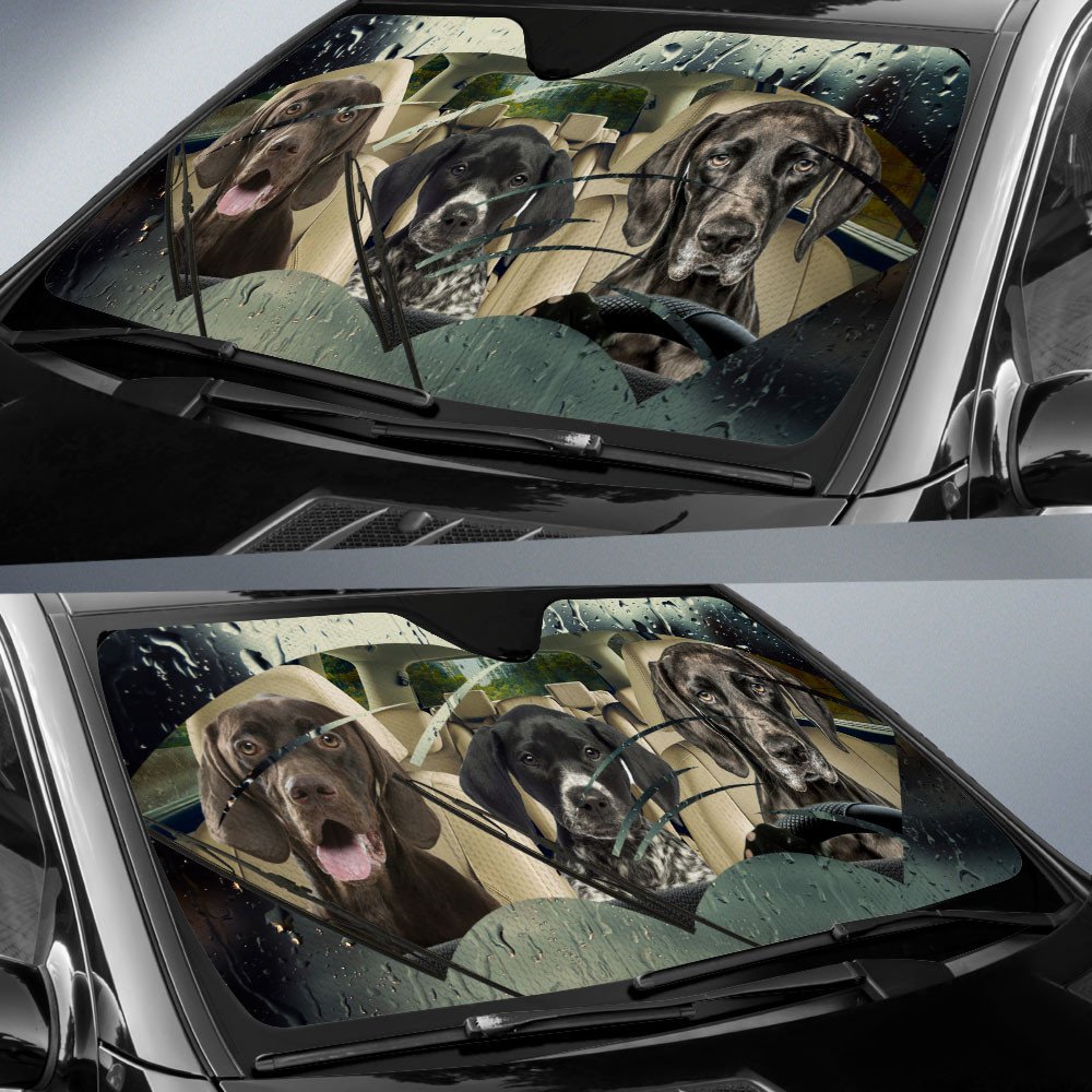 German Shorthaired Pointer-Rainy Driving Car Sun Shade Cover Auto Windshield