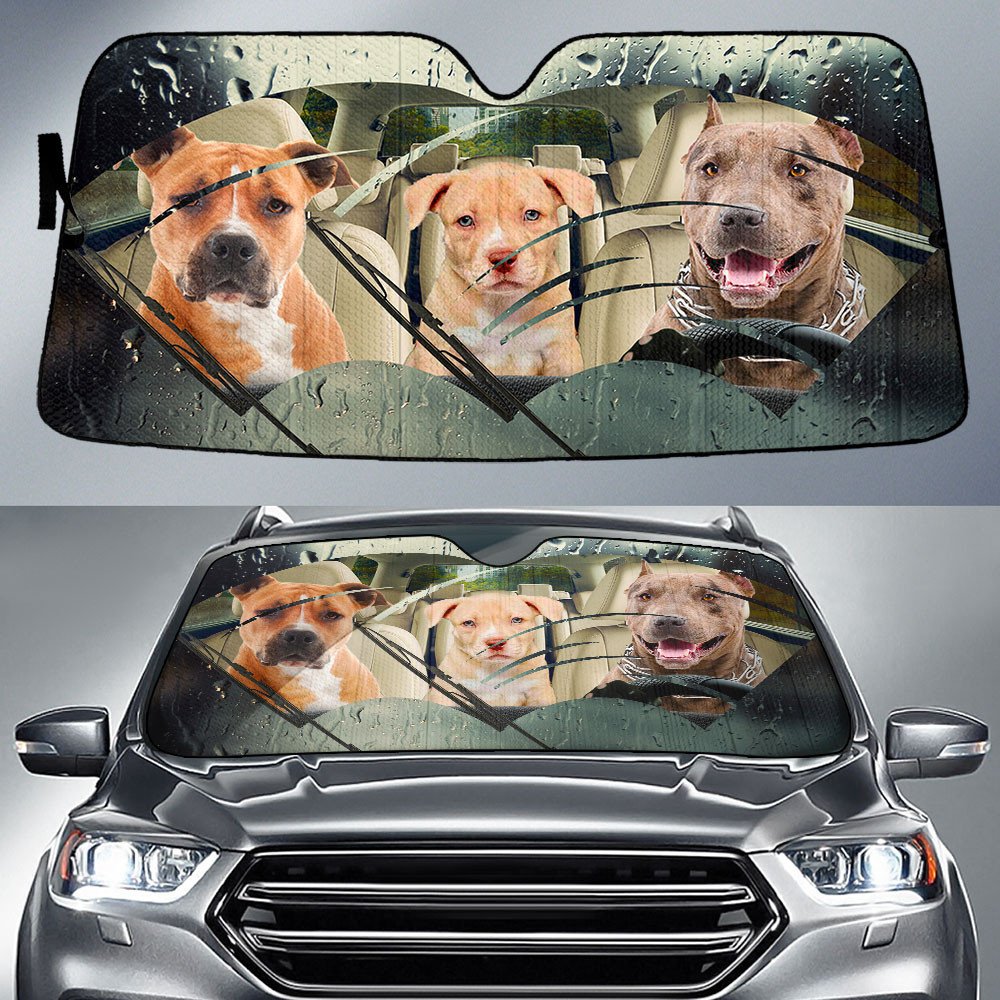 Pitbull-Rainy Driving Car Sun Shade Cover Auto Windshield