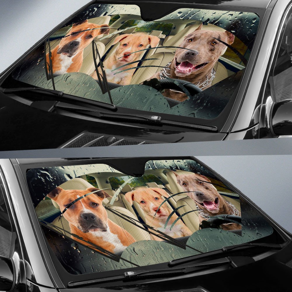 Pitbull-Rainy Driving Car Sun Shade Cover Auto Windshield
