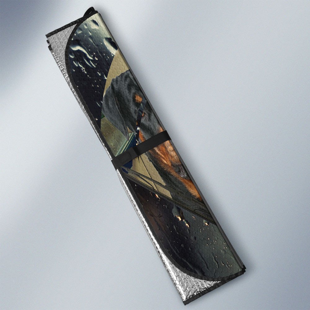 Rottweiler-Rainy Driving Car Sun Shade Cover Auto Windshield