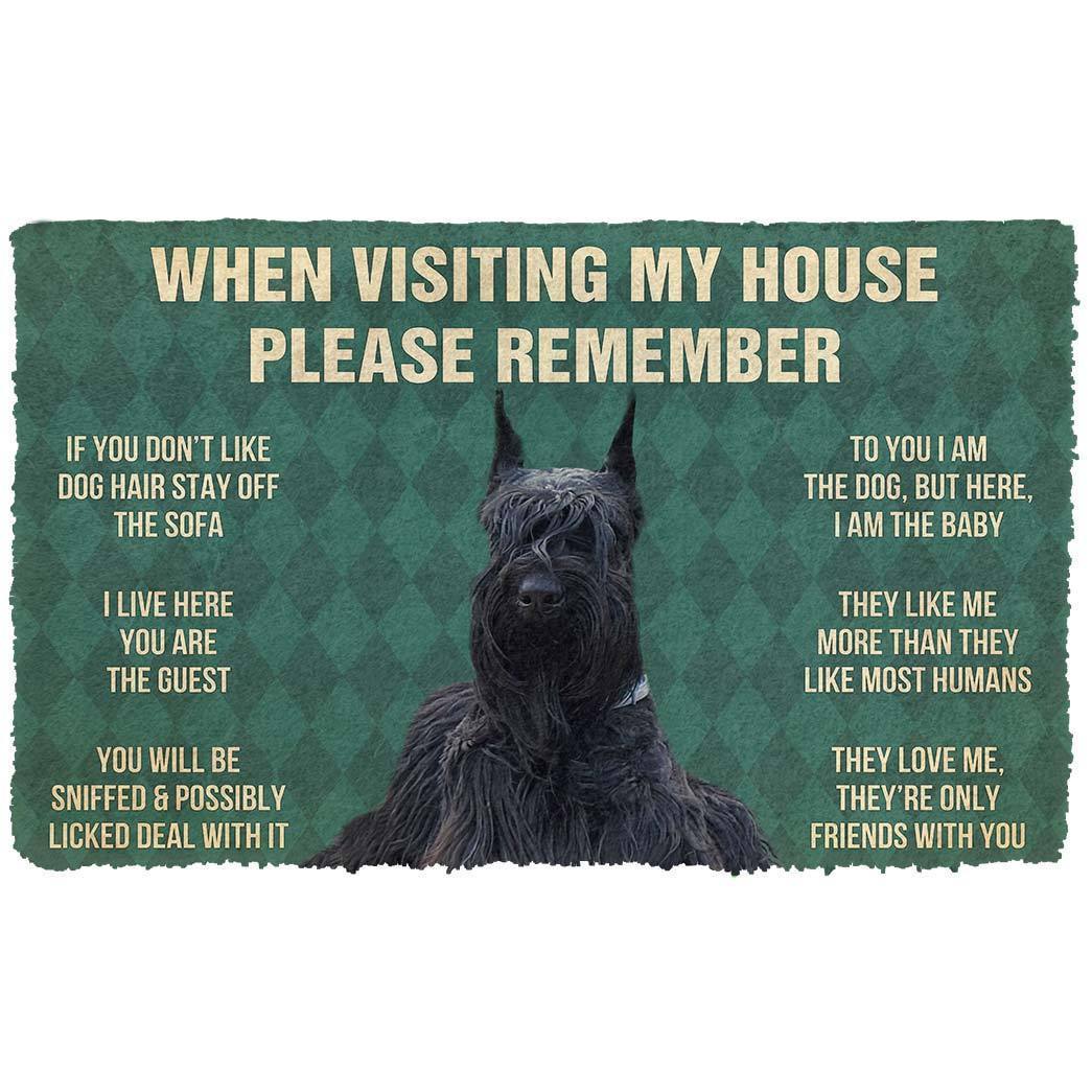 Noodever 3D Please Remember Dogs House Rules Doormat