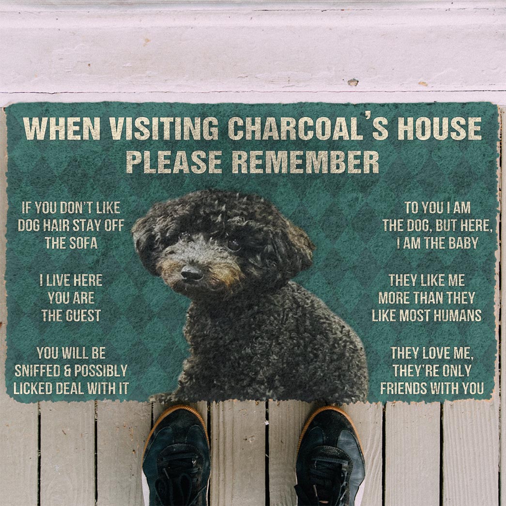 Noodever 3D Please Remember Charcoals House Rules Doormat