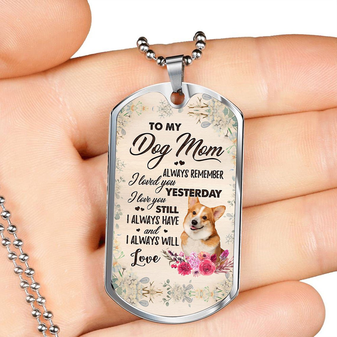 Dog Mom-Pembroke Welsh Corgi 2-Luxury Necklace
