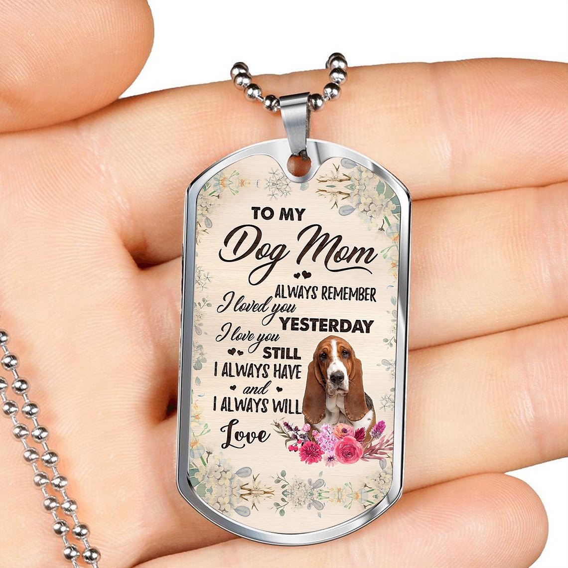 Dog Mom-Basset Hound-Luxury Necklace