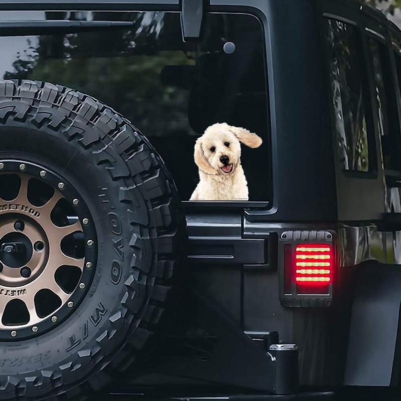 Labradoodle-On The Move Window Car Sticker