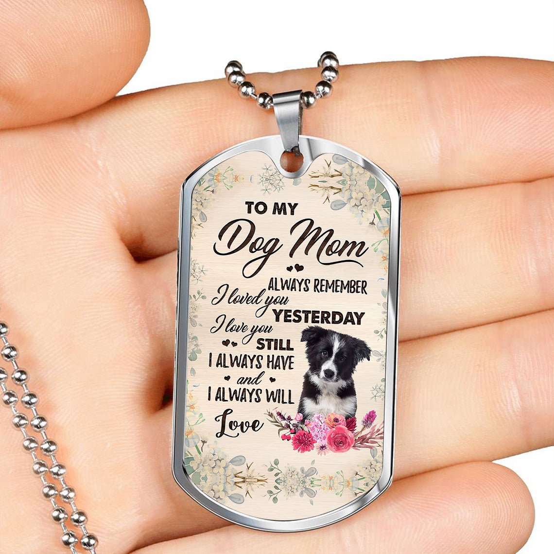 Dog Mom-Border Collie-Luxury Necklace
